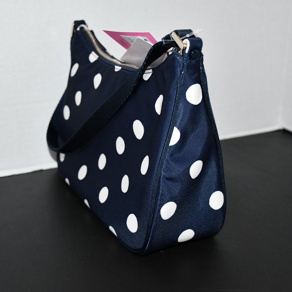 Kate Spade Navy and White Polka Dot Shoulder Bag - Picture 4 of 10